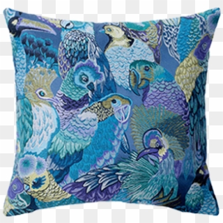 Jungle Birds Blue Cushion Cover - Cushion, HD Png Download
