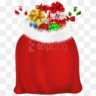 Free Png Red Santa Gift Bag Png - Santa Claus Gift Bags, Transparent Png