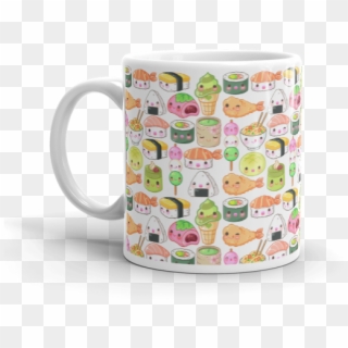 Japanese Foods Mug, Colorful Mug, Kawaii Mug, Sushi - Coffee Cup, HD Png Download
