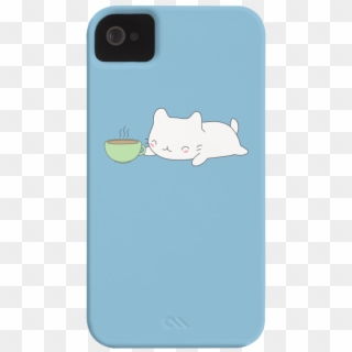 Cute And Kawaii Coffee Cat Barely There Phone Case - Rat, HD Png Download