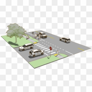 A Bike Lane Is Located Directly Adjacent To Motor Vehicle - Separated Bike Lanes Design, HD Png Download