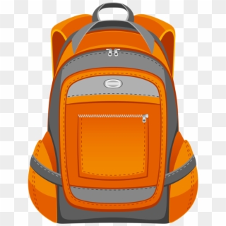 Back 2 School, School Days, School Clipart, Teachers' - Orange School Bag Clipart, HD Png Download