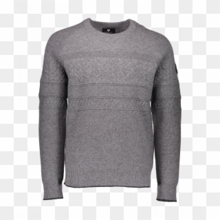 Textured Crewneck Sweater - Sweater, HD Png Download