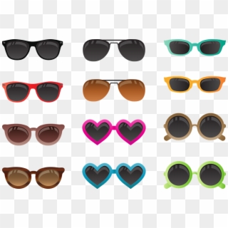 Sunglass Male Female Heart Fashion Style Handsome - イラスト フリー サングラス, HD Png Download