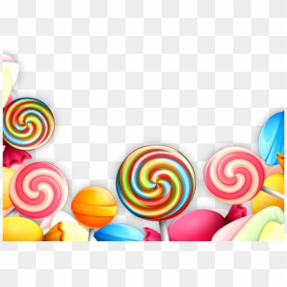 Cartoon Colored Lollipop Decoration Vector About Hand - Clipart Candy Loliepop, HD Png Download