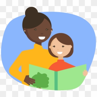 Woman Reading A Book To A Child - Child, HD Png Download