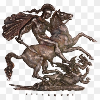 Saint George And The Dragon - Statue, HD Png Download