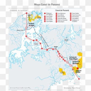 Estrecho Canal De Panama 01 1 - Atlas, HD Png Download