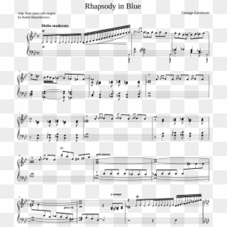 Gershwin Rhapsody In Blue Sheet Music For Piano Download - Pewdiepie Congratulations Music Sheet, HD Png Download