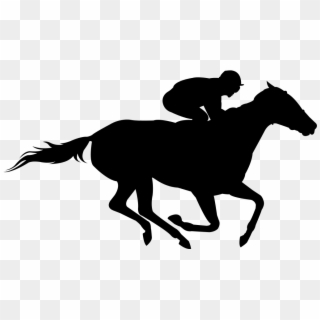 Clipart Horse Race Horse - Horse Racing Silhouette Vector, HD Png Download