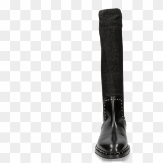 Boots Susan 52 Black Stafy Glitter Black Rivets - Knee-high Boot, HD Png Download