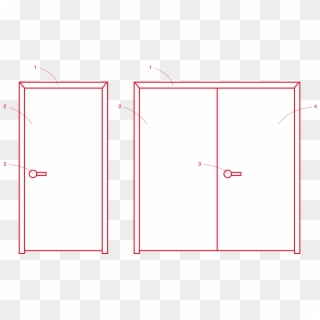 Common Sizes Are 3'0″x7'0″ For Single Doors And 6'0″x7'0″ - Parallel, HD Png Download