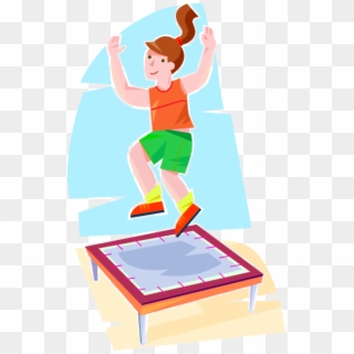 Vector Illustration Of Primary Or Elementary School - Jumping, HD Png Download