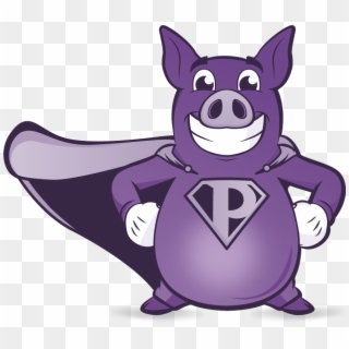 Purple Pig Takes Pride In Membership - Purple Pig Cartoon, HD Png Download