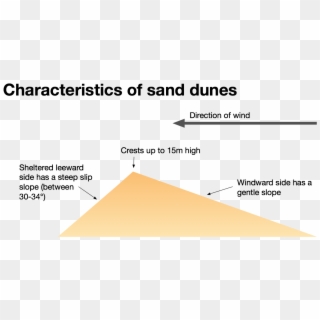 The Characteristics Of Sand Dunes - Sand Dune Diagram, HD Png Download