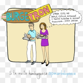 Electrobudista Comidas Y Citas Hamburguesa - Cartoon, HD Png Download
