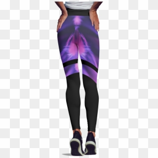 This Vastitch® Purple Feather High Waisted Leggings - Tights, HD Png Download