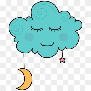 Dreaming Clipart Cloud Cartoon - Sleeping Clouds Cartoon, HD Png Download