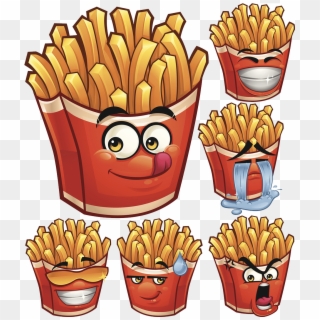 French Hamburger Fast Food - French Fries For Cartoon, HD Png Download