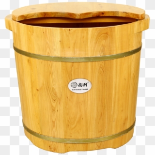 Shangtian Wooden Barrel 35cm High Cedar Wood Foot Bath - Plywood, HD Png Download