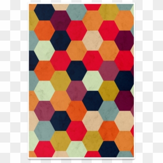 Poster Colorful Beehive Pattern De Tobias Fonsecana - Cushion Colorful, HD Png Download