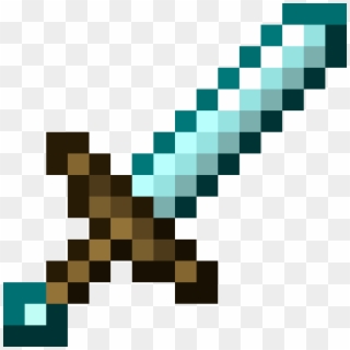 New Iron Sword Texture - Minecraft Diamond Sword Pixel Art, HD Png Download