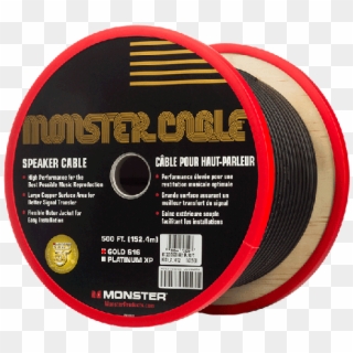 Monster Gold Speaker Cable S16 500 Ft - Circle, HD Png Download