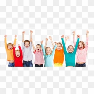 - Children With Hands Up , Png Download - Kids Cheering, Transparent Png