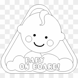 Baby On Board Coloring Page, HD Png Download