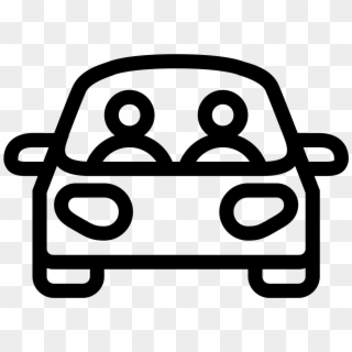 People In Car Icon - Car With People Icon, HD Png Download