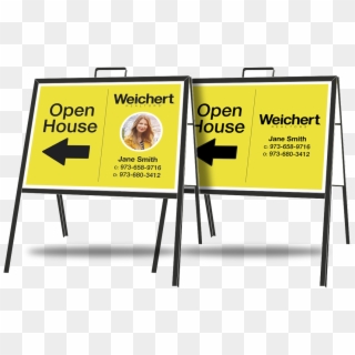 A-frame Sandwich Signs - Weichert Open House Signs, HD Png Download