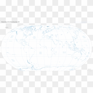 1 12 Blue White Map World - Map, HD Png Download