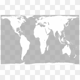 Peters Projection, White U0026 Grey - Gall Peters Projection Map Blank, HD Png Download