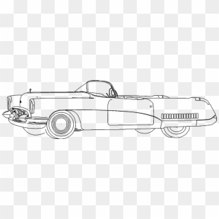 Buick 50s - Line Art, HD Png Download