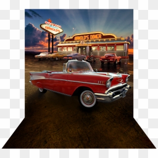 3 Dimensional View Of 10'x20' Backdrop - 50's Riverdale, HD Png Download