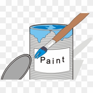 This Free Icons Png Design Of Paint Tin Can And Brush - Cartoon Paint Tin, Transparent Png