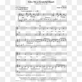 Grateful Heart Thumbnail - Give Thanks With A Grateful Heart Satb, HD Png Download