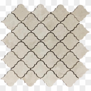 Crema Nouva Polished Marble Arabesque Waterjet Mosaic - Paper, HD Png Download