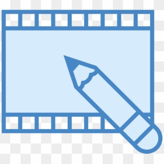 This Icon For Video Editing Depicts A Flat Section - Edicion De Video Dibujo, HD Png Download