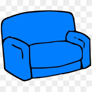 Chair Armchair Sofa Furniture Seat Couch - Blue Sofa Clipart, HD Png Download