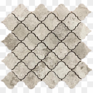 Silver Shadow Honed Marble Arabesque Waterjet Mosaic - Cobblestone, HD Png Download