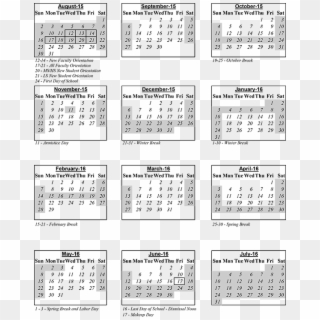 Calendar 2015-2016 - Kalendar 2017 Srbija Pdf, HD Png Download