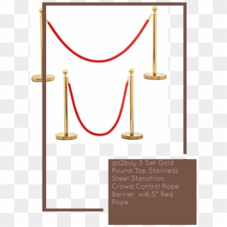 Go2buy 3 Set Gold Round Top Stainless Steel Stanchion, HD Png Download
