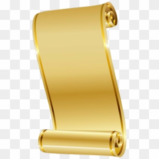 Gold Scroll Paper Png, Transparent Png