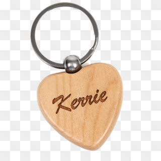 Maple Heart Keychain - Name Keychains Wooden, HD Png Download
