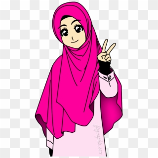 Kartun Muslimah Png - Kartun Gambar Wanita Muslimah, Transparent Png