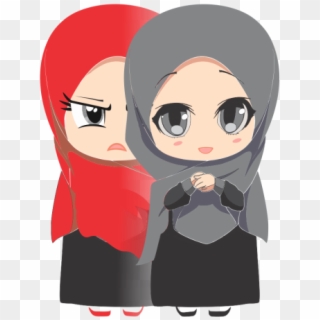 Cute Muslim Cartoon - Cartoon Muslimah Cute Friendship, HD Png Download -  640x640(#3674087) - PngFind