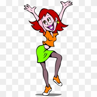 Woman Lady Female Happy Dancing Png Image - Happy Woman Clipart, Transparent Png