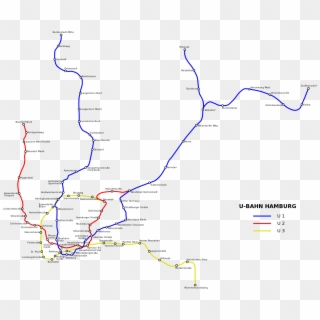 File - U-bahn Hamburg - Svg - Map, HD Png Download