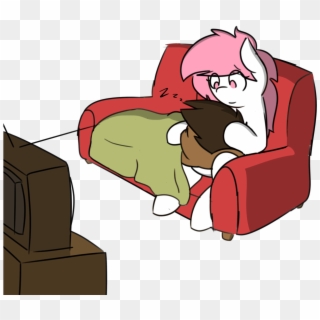 Over Cuddling On Couch Cliparts Cuddling On Couch Png - Cartoon, Transparent Png